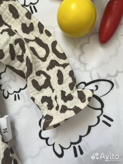 Муслиновое платье боди для девочки 56