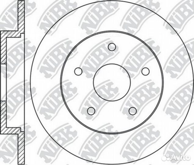 Nibk RN1368 Диск тормозной зад
