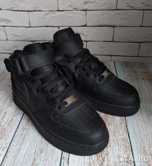 Кроссовки женские зимние с мехом nike AIR force 1