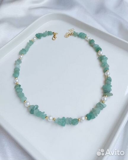 Нефрит на шею (натуральный камень)