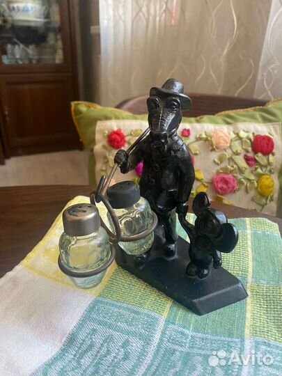 Солонка и перечница Гена и Чебурашка СССР