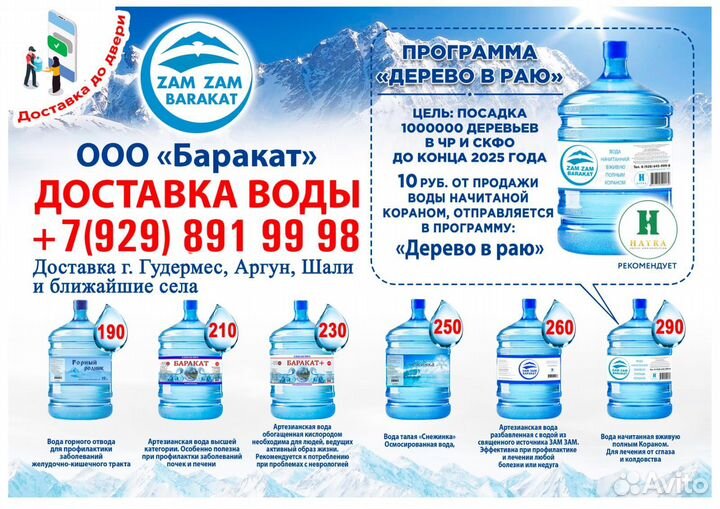 Питьевая вода доставка