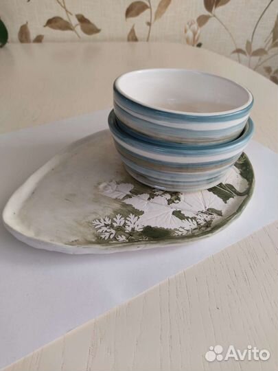 Керамика ручной работы тарелка для сыра конфет