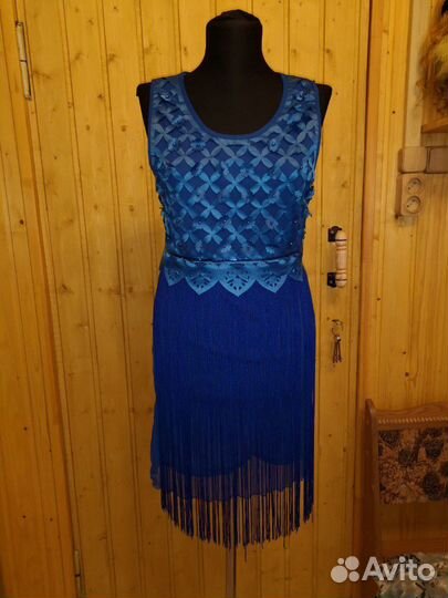 Платье синее