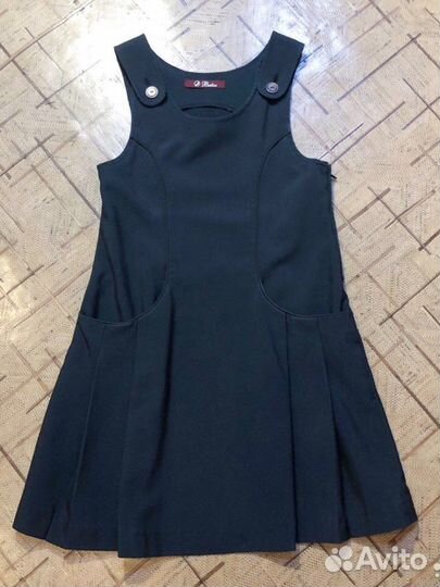 Костюм школьный (сарафан + пиджак) 122-128