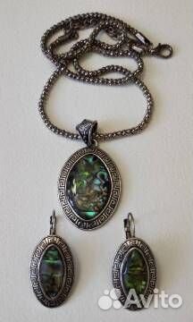 Комплект украшений с перламутром Гелиотис