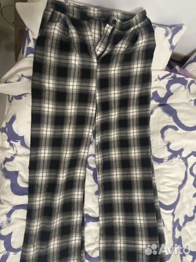 Клетчатые штаны женские