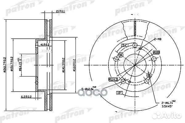 Диск тормозной передн honda: civic VII Hatchbac