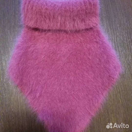 Шапка ушанка и снуд уголок