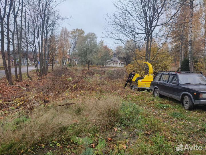 Вырубка участков, измельчение деревьев до 150 мм