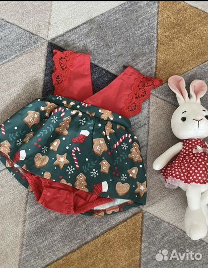 Платье новогоднее 3-6 месяцев