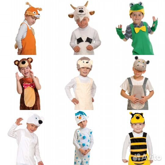 Новый костюм Медведь Волк Лиса Лев Снегирь 92-122