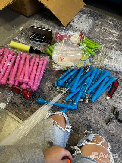 Бобо светящиеся шары и фольгированные на палочке