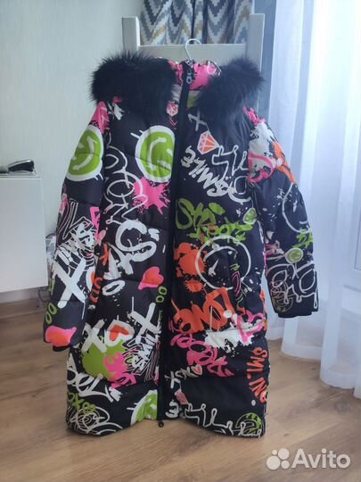 Зимнее пальто для девочки 152