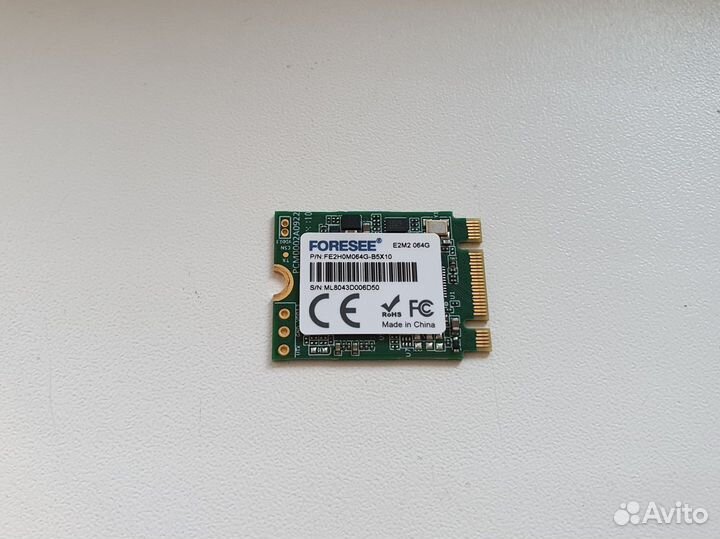 М2 накопитель 64гб