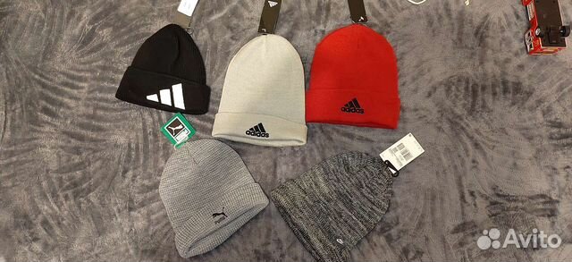 Зимние шапки puma, Nike, adidas