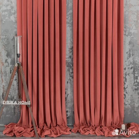 Комплект штор бархат Богема Коралл