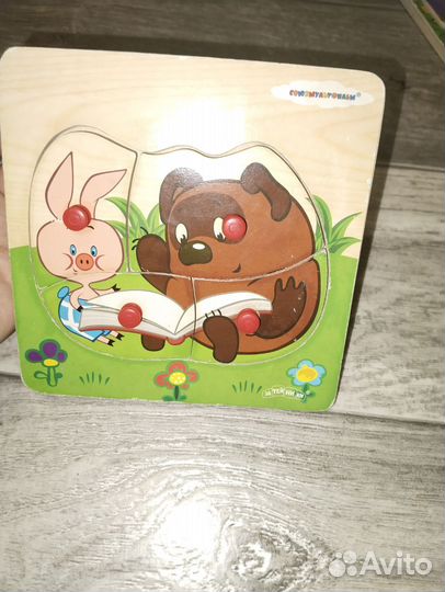 Деревянные пазлы вкладыши