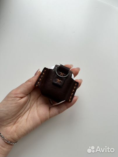 Чехол на airpods 2 из натуральной кожи