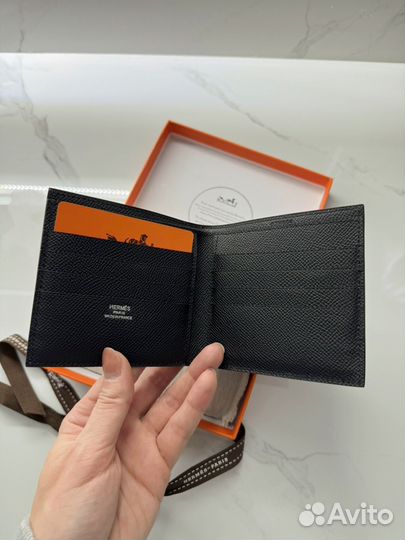 Кошелек мужской кожаный hermes
