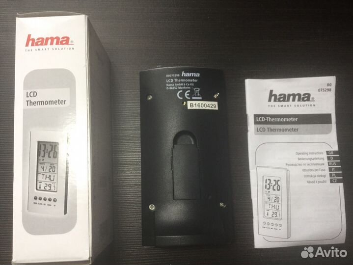 Термометр-часы-календарь «hama” Германия новый