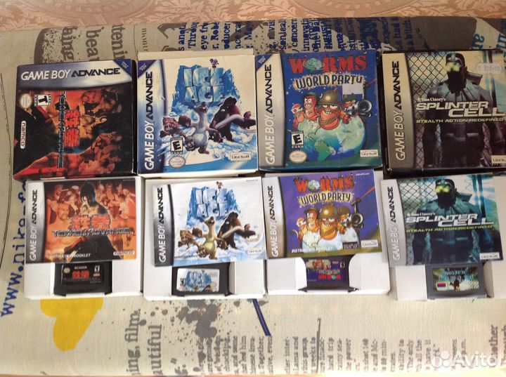Картриджи для game boy advance 4 шт