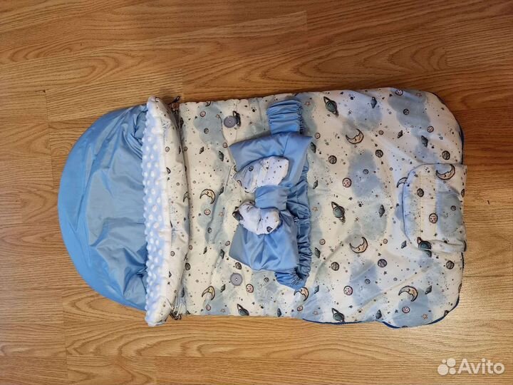 Конверт на выписку для мальчика зимний