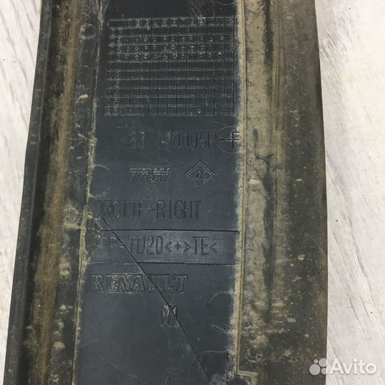 Пыльник между крылом и дверью Упорная планка перед