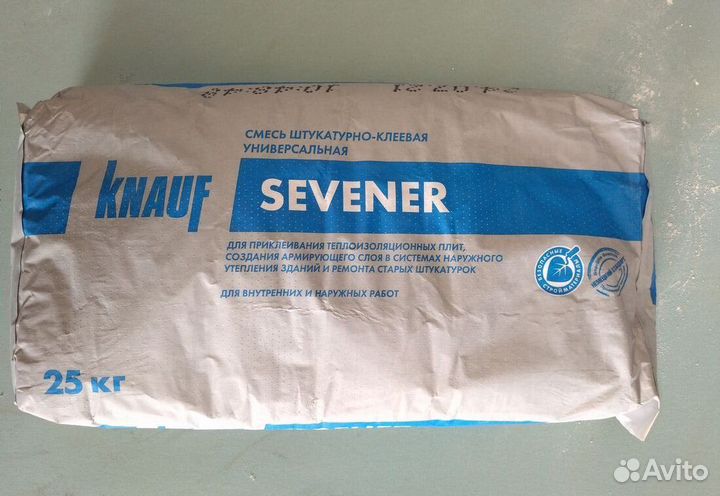 Клей кнауф Севенер монтажный цементный 25кг, упак