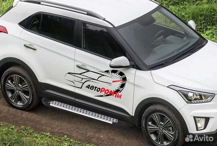 Пороги площадка Hyundai Santa Fe