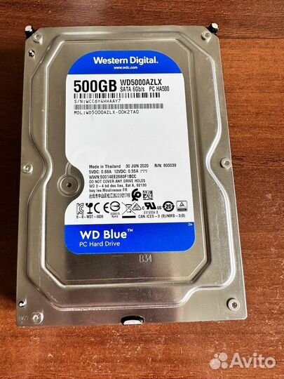 Жесткий диск Wd Blue 500Gb