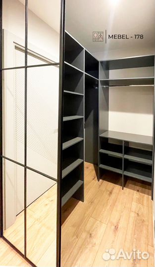 Двери для гардеробной в узком профиле slim