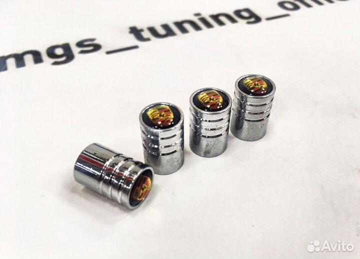 Колпачки на ниппели Porsche Хром