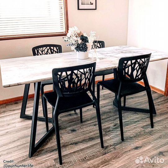 Стол обеденный мрамор лофт