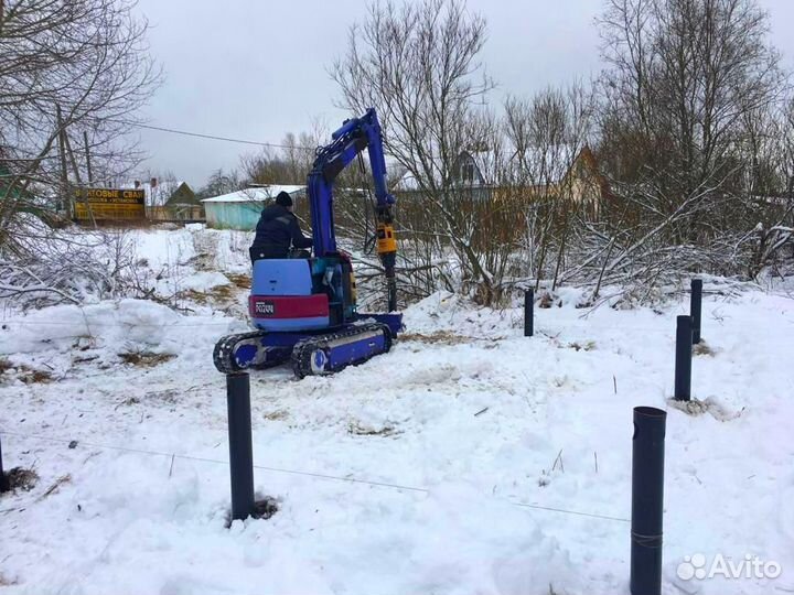 Фундамент 6х6 свайно-винтовой с монтажом