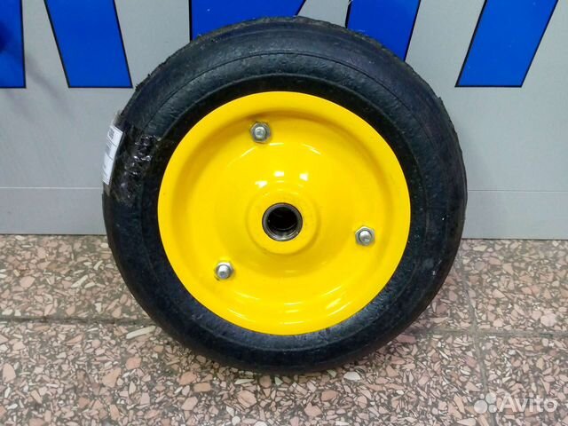 Колесо на тележку 4-3,50 литое ось Ф 20мм