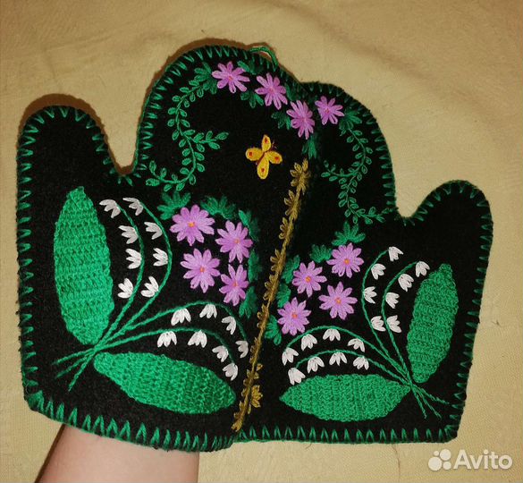 Прихватки для кухни, ручная вышивка