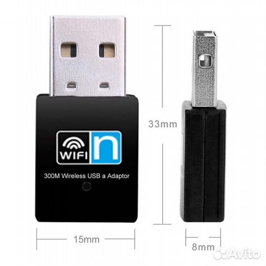 Nano USB адаптер WiFi 802.11n 150/300/600mbps
