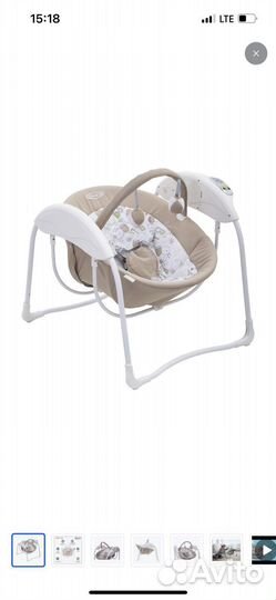 Шезлонг Электрокачели graco glider lite Benny&Bell