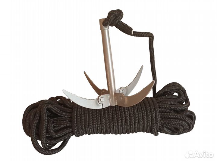 Тактическая кошка / Якорь с тросом 8 мм, 20 метров