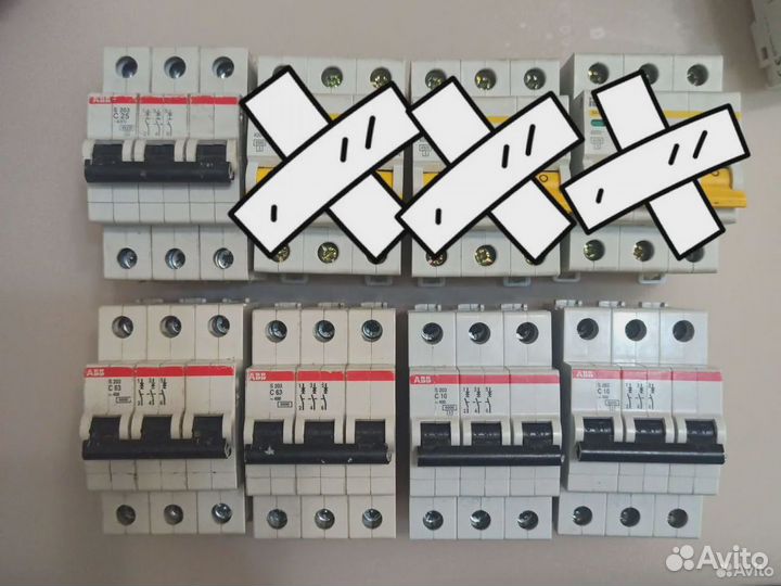 Автоматический выключатель ABB, 3-х фазный, б/у