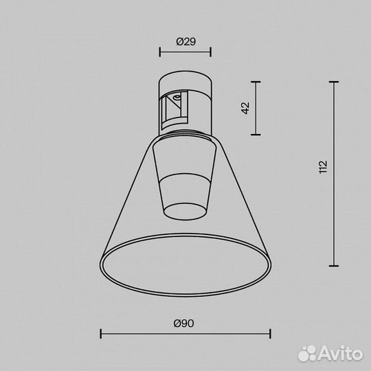Накладной светильник Maytoni Bianca TR147-1-3W3K-B