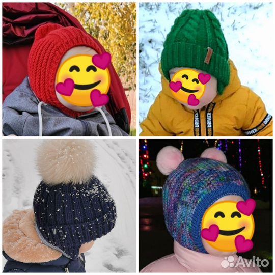 Шапка вязаная ручная работа