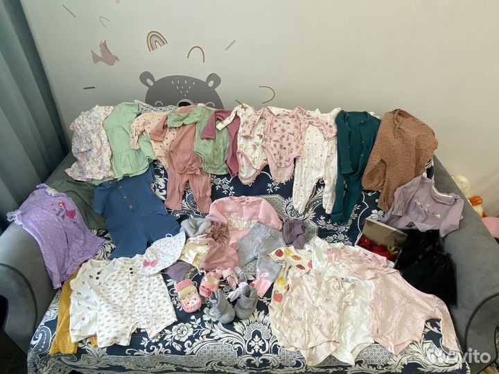 Детские вещи пакетом 68 74 на девочку