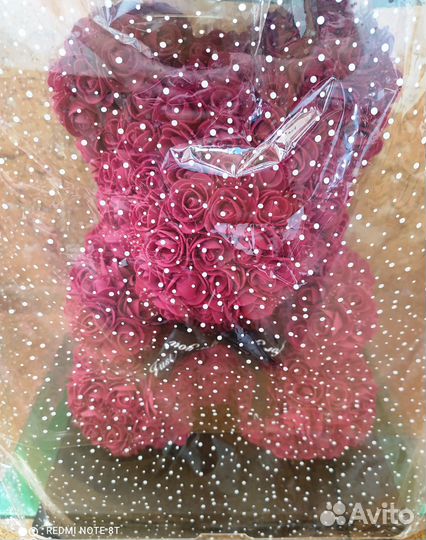 Мишка из роз 40 см