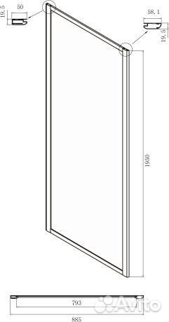 Душ. Стенка Ambassador 90x195 Forsa 90nx