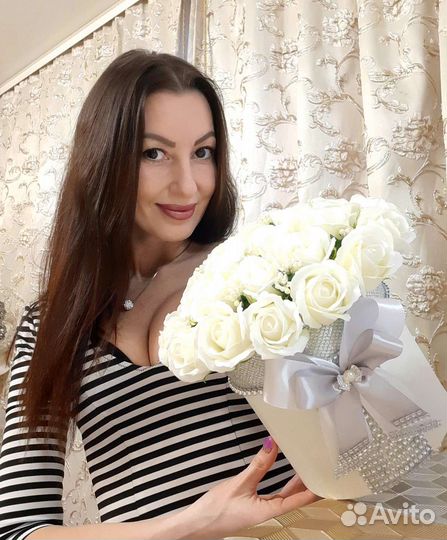 Букет из мыльных роз