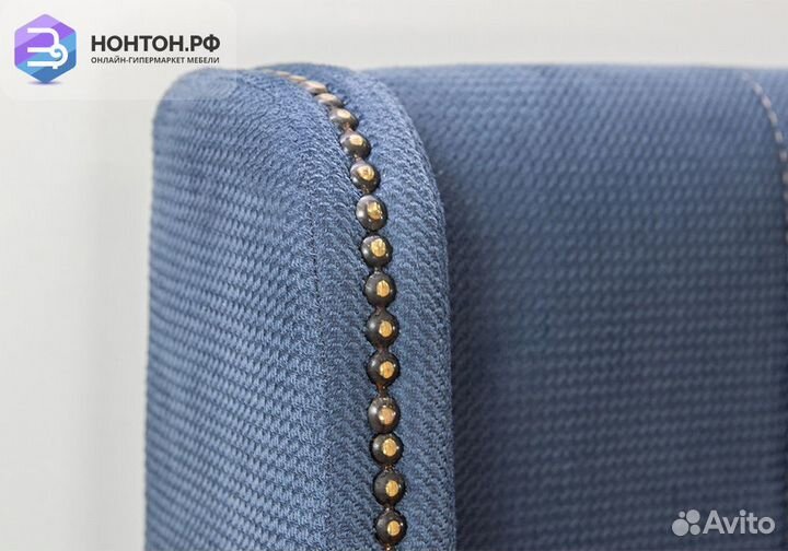 Кровать Мелисса серо-синяя