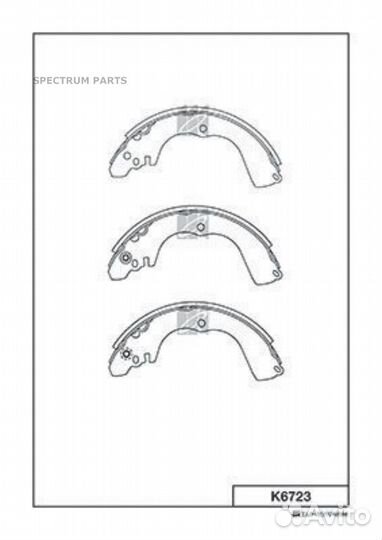 Kashiyama K6723 колодки тормозные, здн. 3062 /G-br