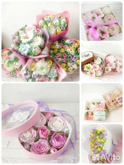 Сладкие наборы. Зефирные букеты